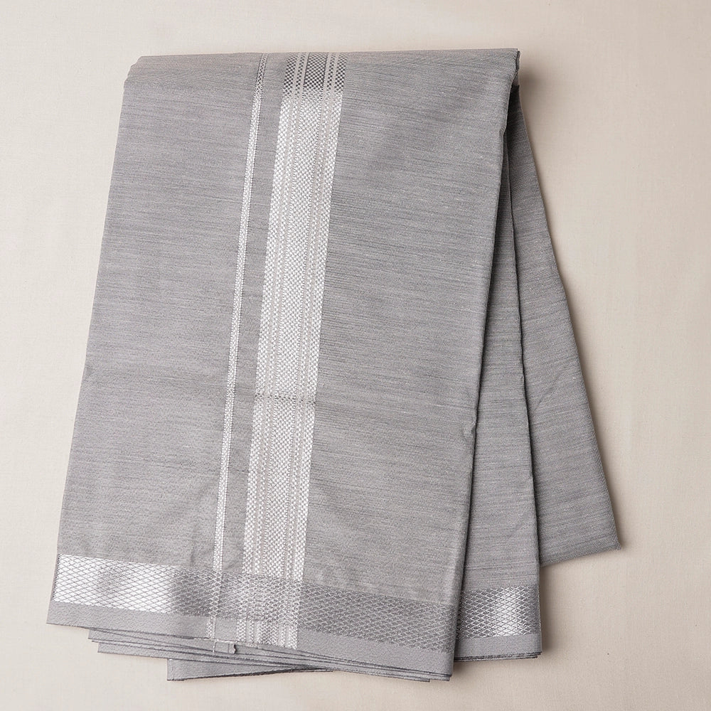 Royal Tissue Grey Mens Shirt and Dhotis -  -  Paramparaa Dhotis