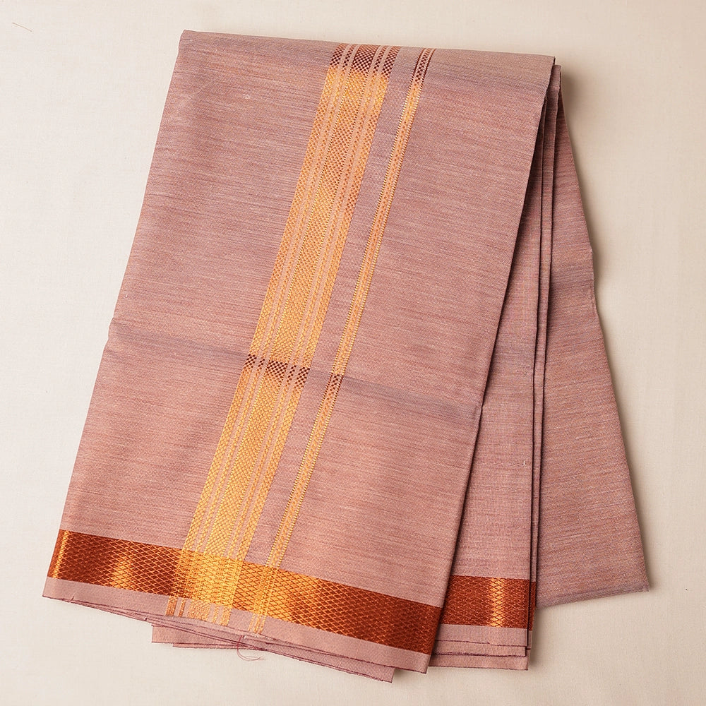 Royal Tissue copper Mens shirt and Dhotis -  -  Paramparaa Dhotis