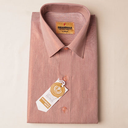Royal Tissue copper Mens shirt and Dhotis -  -  Paramparaa Dhotis