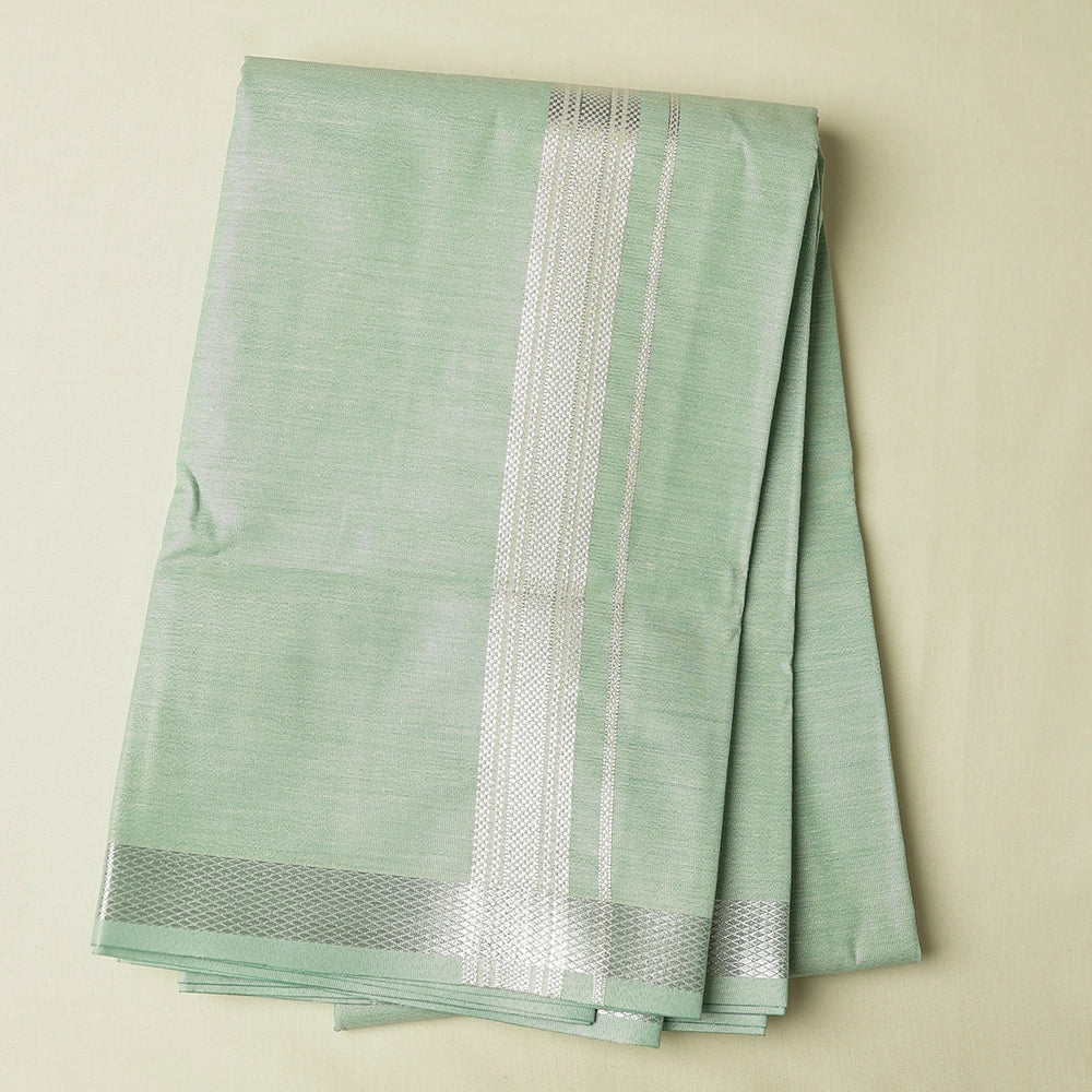 Royal Tissue mint green Mens shirt and Dhotis -  -  Paramparaa Dhotis
