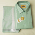 Royal Tissue mint green Mens shirt and Dhotis