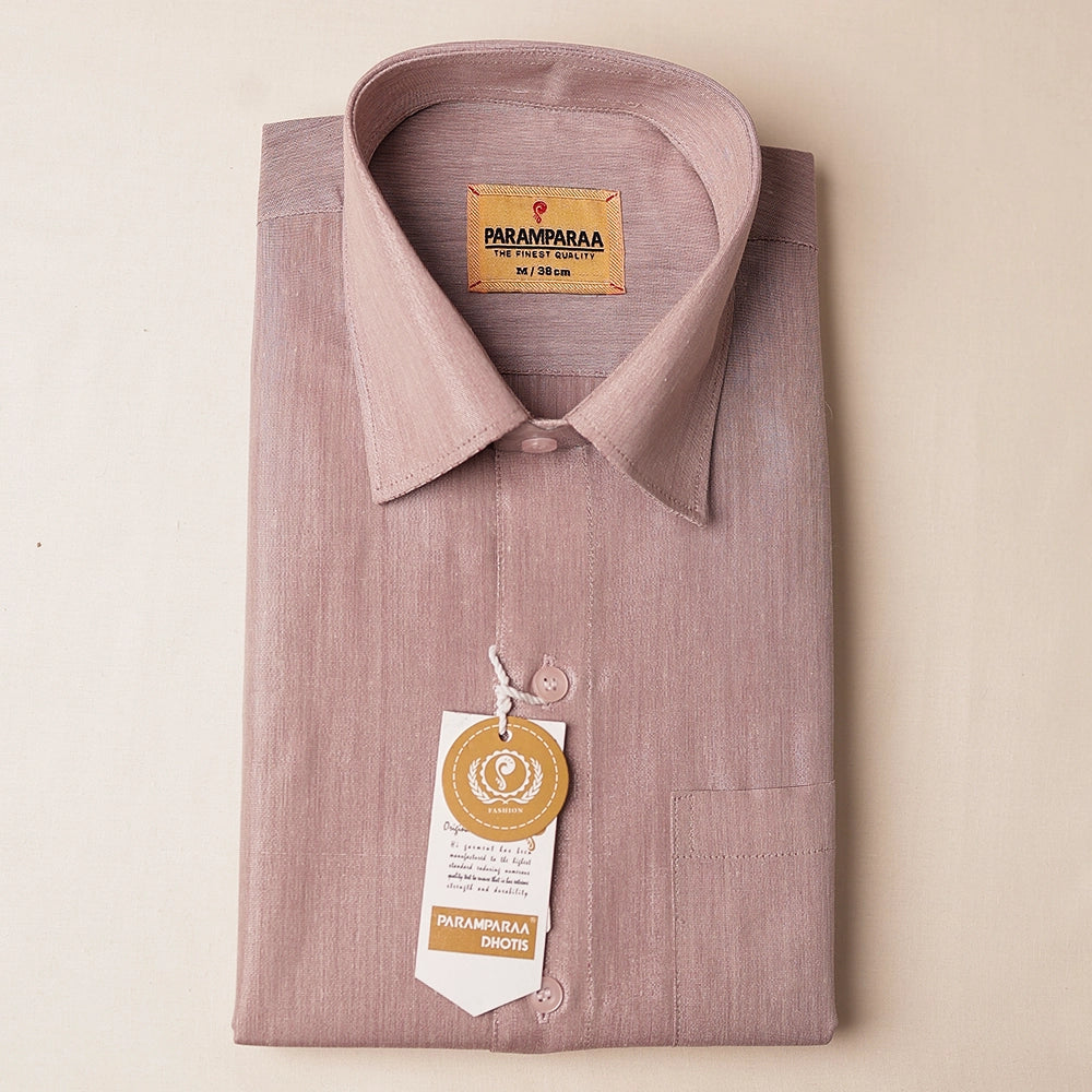 Royal Tissue wine Mens shirt and Dhotis -  -  Paramparaa Dhotis