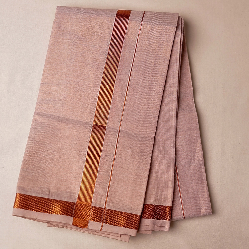 Swarna Tissue Copper Mens shirt and Dhotis -  -  Paramparaa Dhotis
