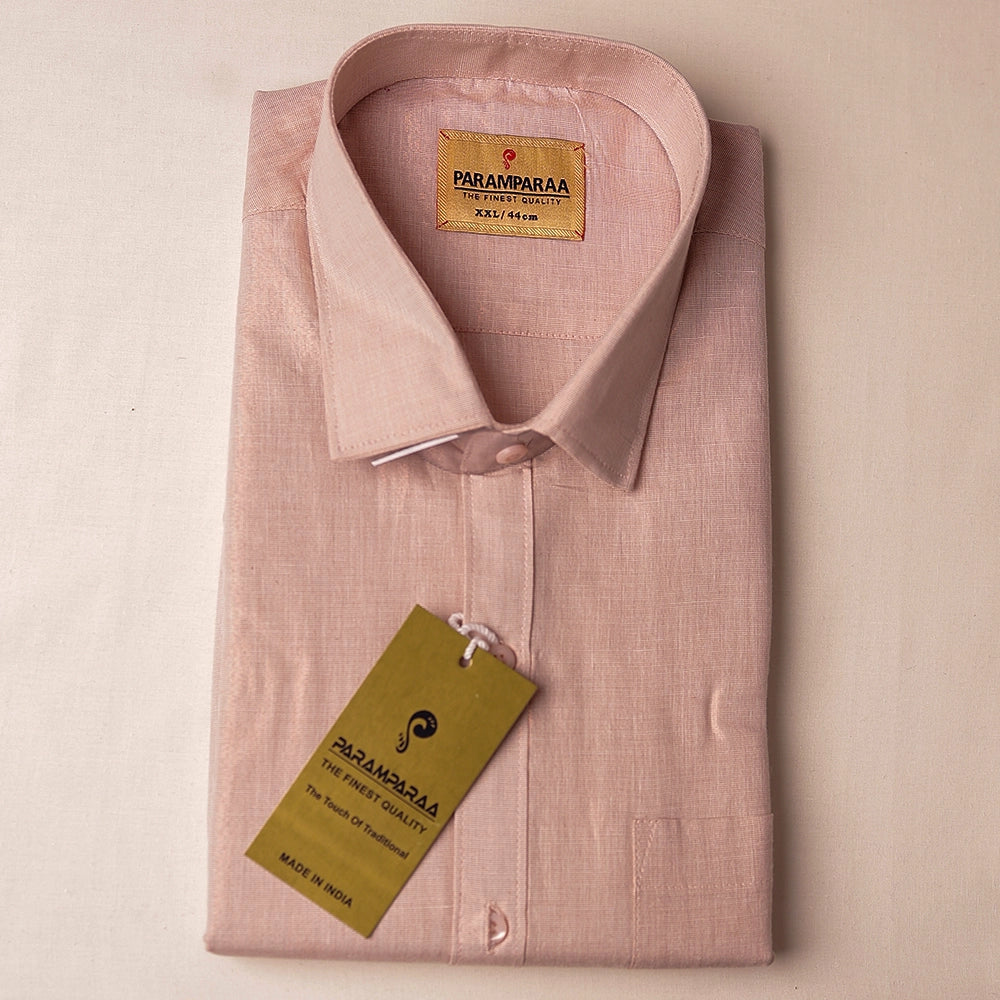 Swarna Tissue Copper Mens shirt and Dhotis -  -  Paramparaa Dhotis