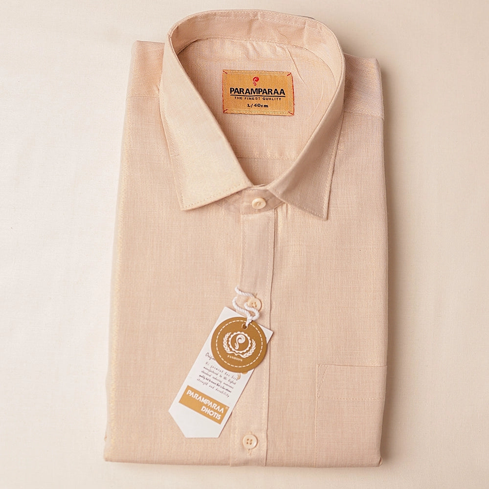 Swarna Tissue Gold  Mens shirt and Dhotis -  -  Paramparaa Dhotis