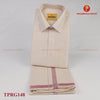 Tissue Plain Rose Gold Mens shirt and Dhotis