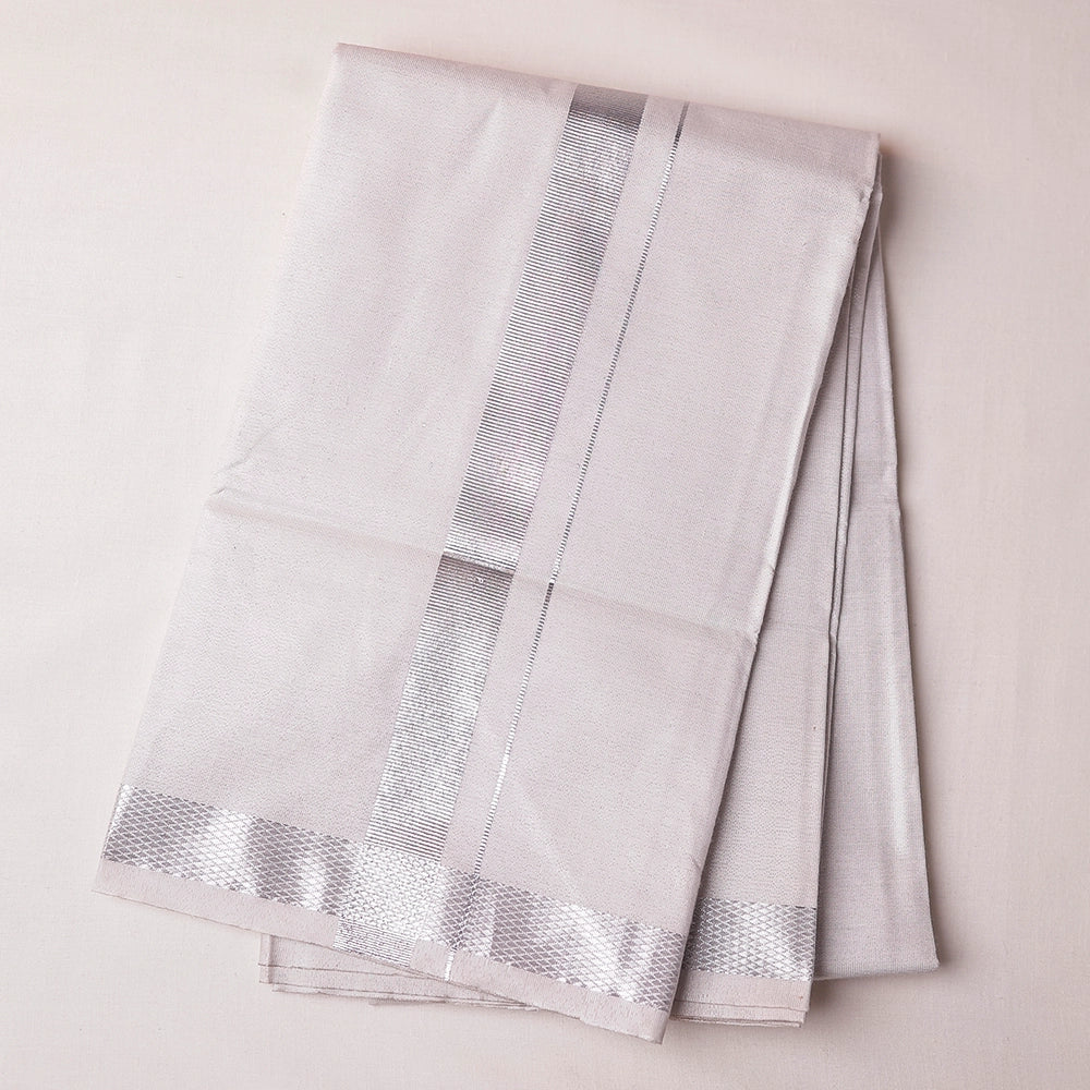 Swarna Tissue Silver Mens shirt and Dhotis -  -  Paramparaa Dhotis
