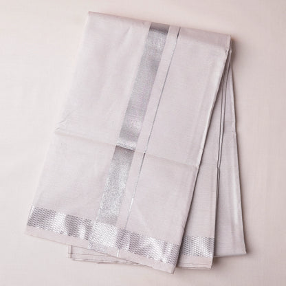 Swarna Tissue Silver Mens shirt and Dhotis -  -  Paramparaa Dhotis