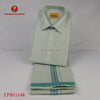 Tissue Plain Sky Blue Men's shirt and Dhotis