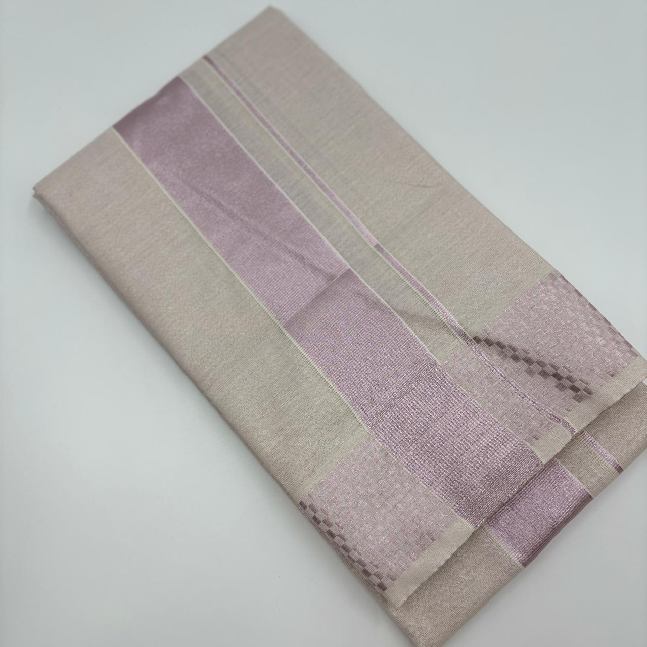 Swarna Tissue Rose Gold Big Border Mens Dhotis