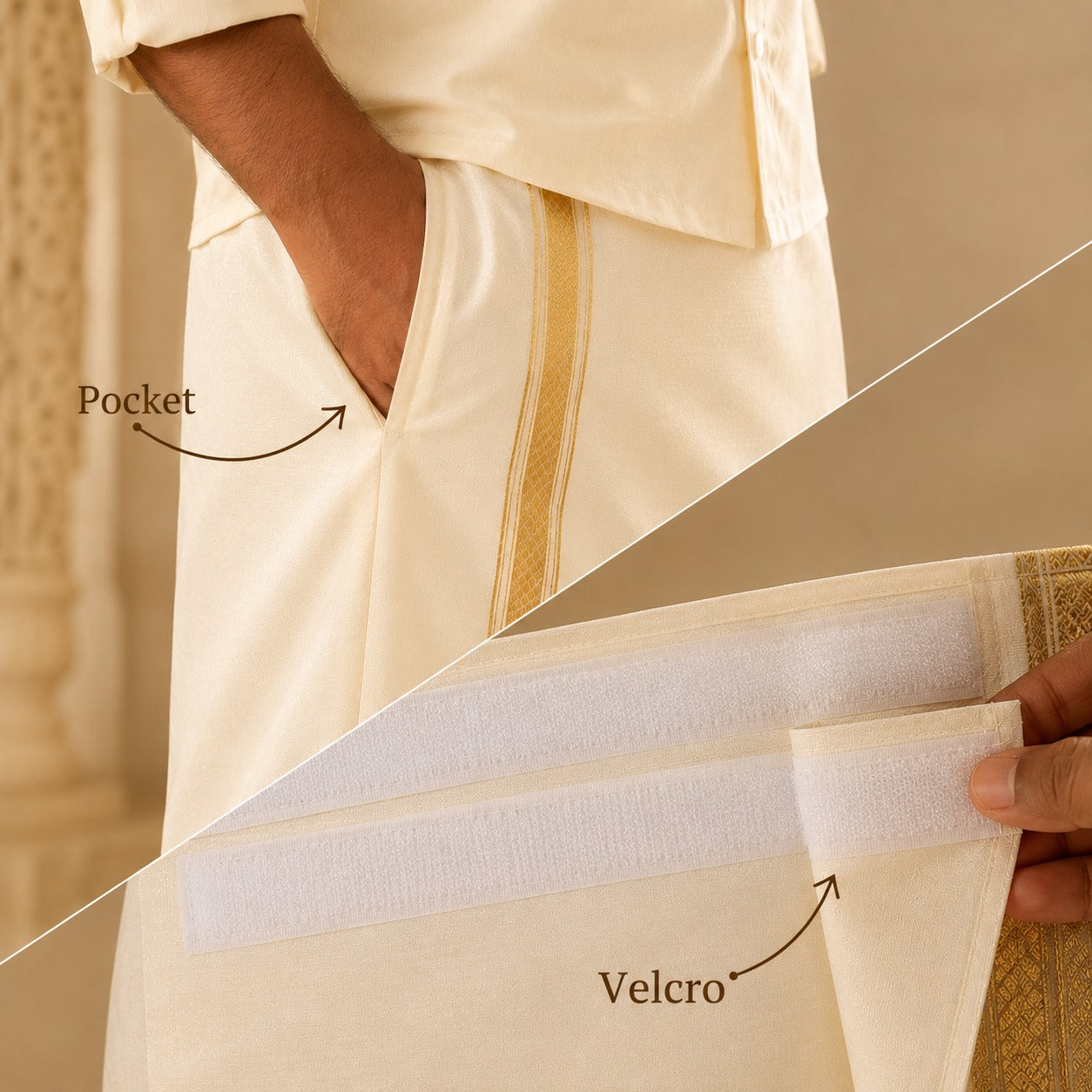 Aarambam Cotton Special Azaliea Mens shirt and Dhotis